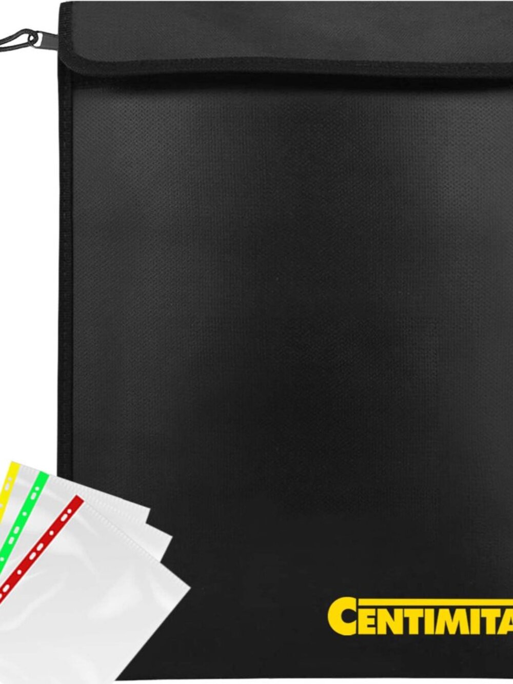 Fireproof Document Bag Waterproof Safe Folder - 2000℉ Money Bag with Zipper and